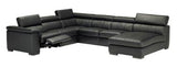 A485 Natuzzi Black Sectional Sofa