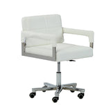 Craig Modern White Bonded Leather Office Chair