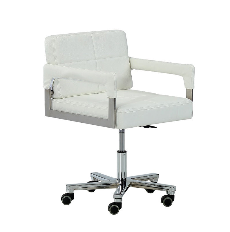 Craig Modern White Bonded Leather Office Chair