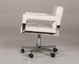 Craig Modern White Bonded Leather Office Chair