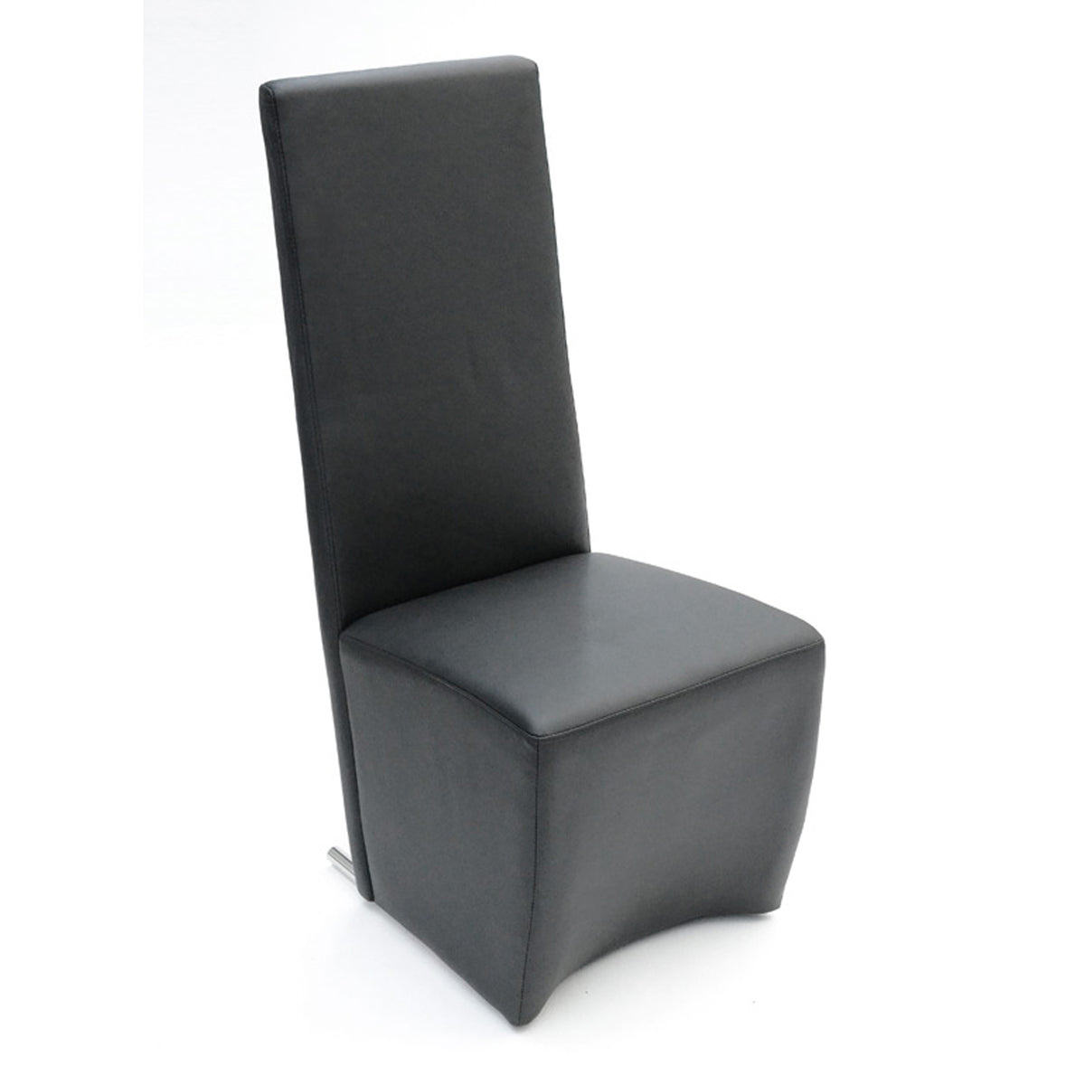 Maud Modern Black Leatherette Dining Chair