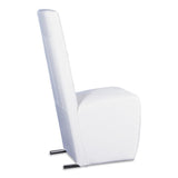 Maud Modern White Leatherette Dining Chair