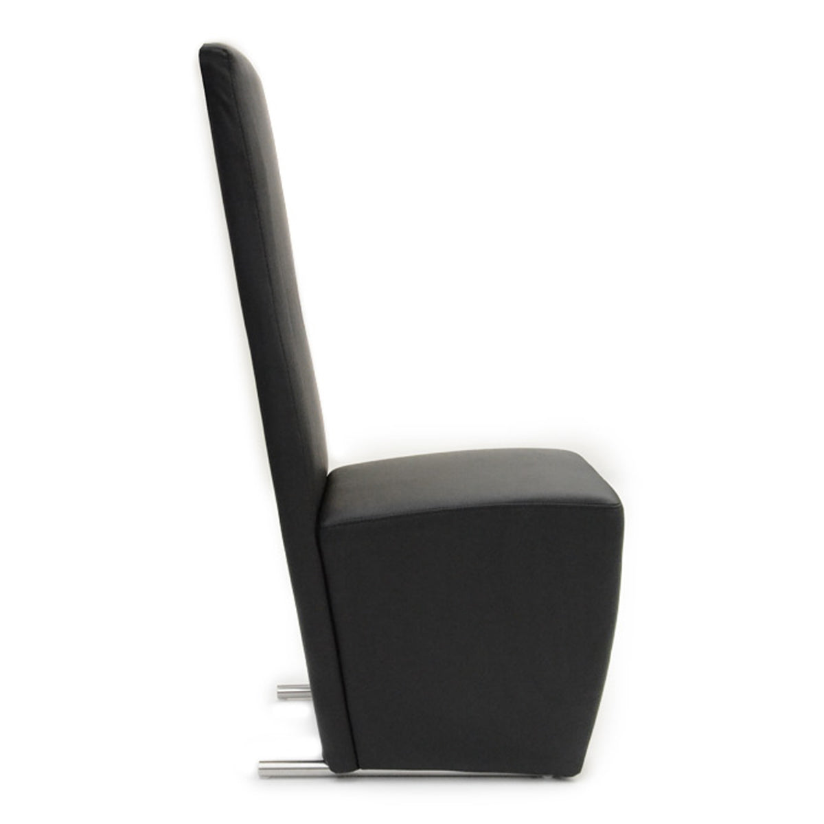 Maud Modern Black Leatherette Dining Chair