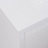 Victoria Modern White Crocodile Dresser