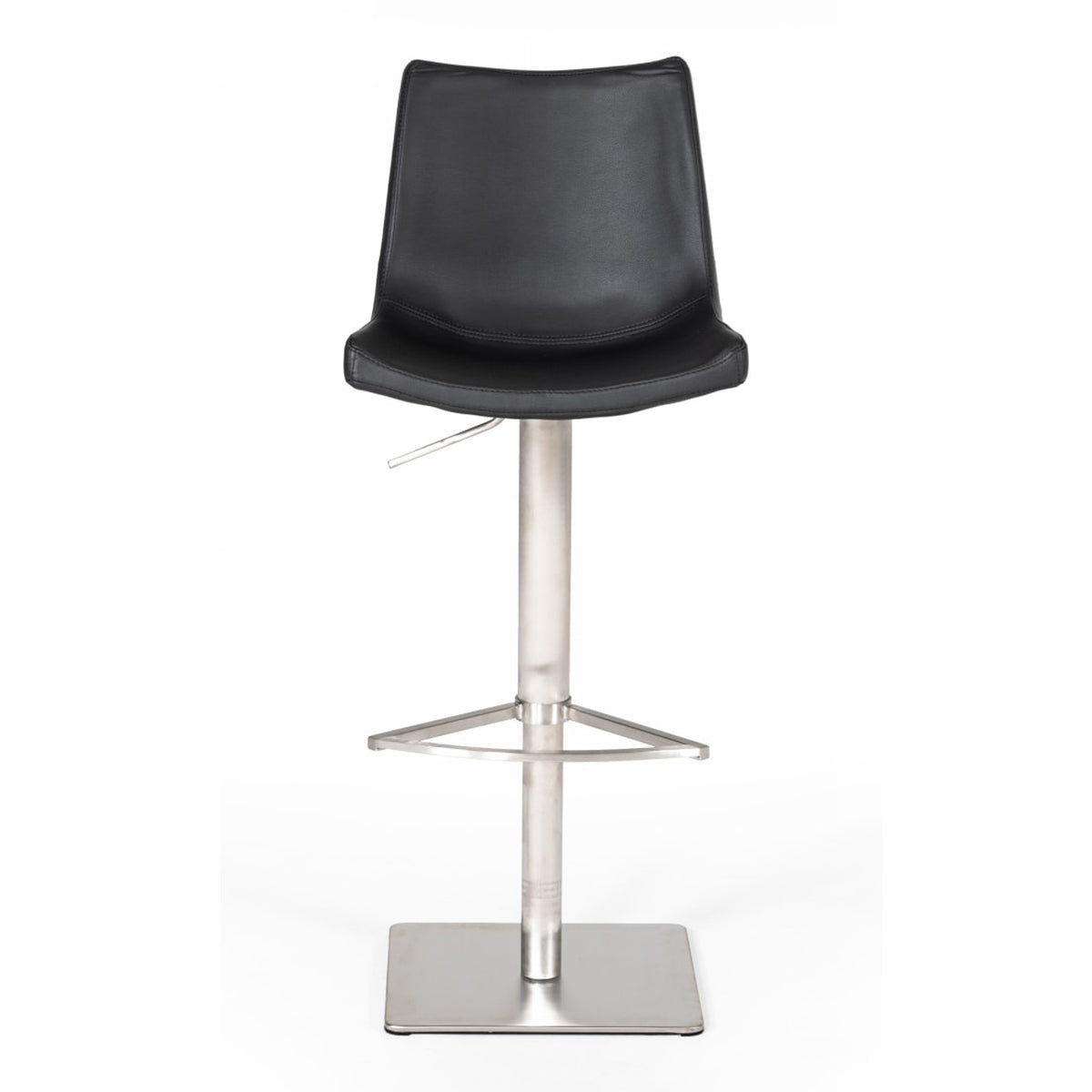 Aaron Modern Black Eco-Leather Bar Stool