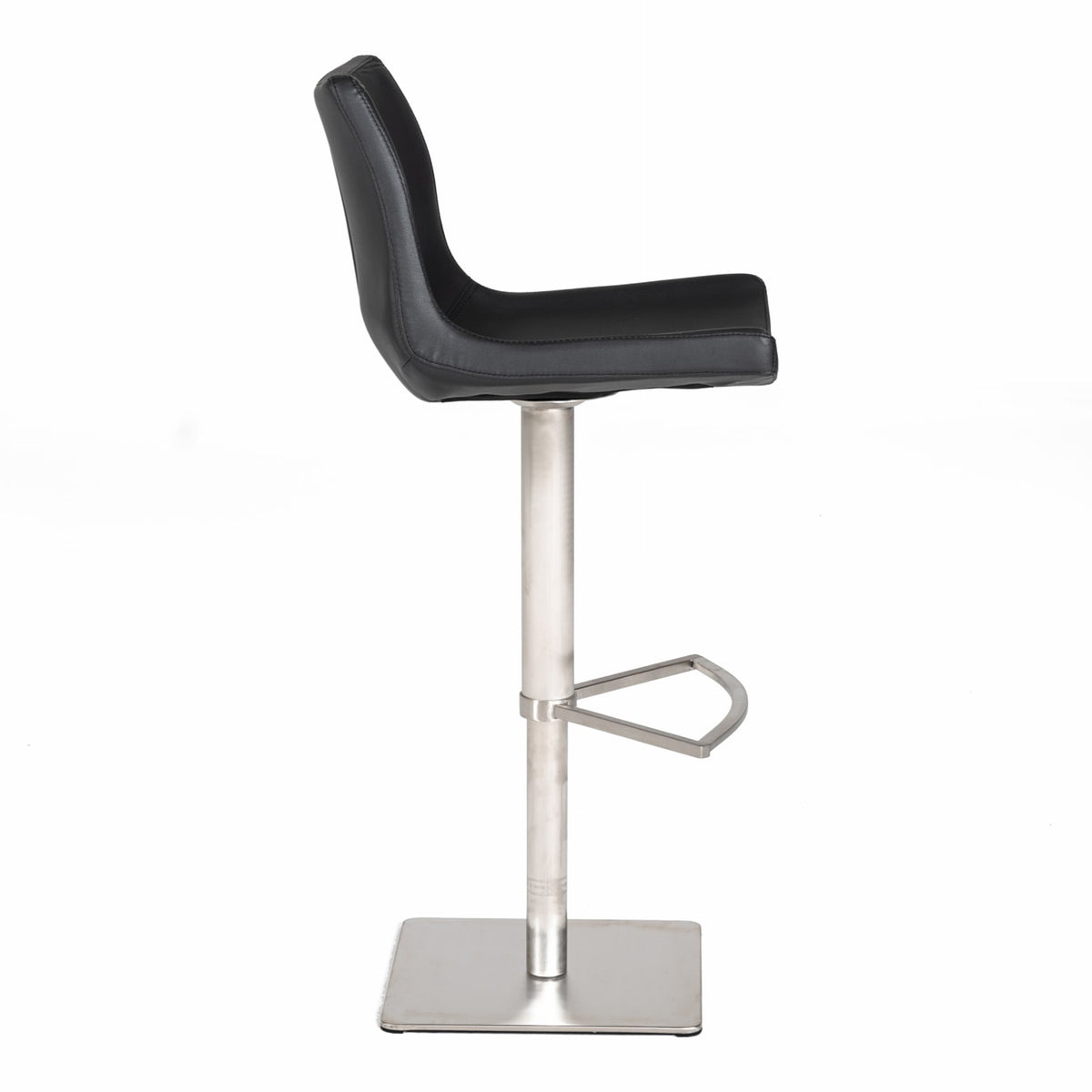 Aaron Modern Black Eco-Leather Bar Stool