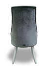 Charlotte Grey Velour & White High Gloss Dining Chair (Set of 2)
