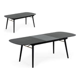Addax Modern Black Extendable Dining Table