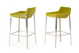 Adhil Mid-Century Green Fabric Bar Stool