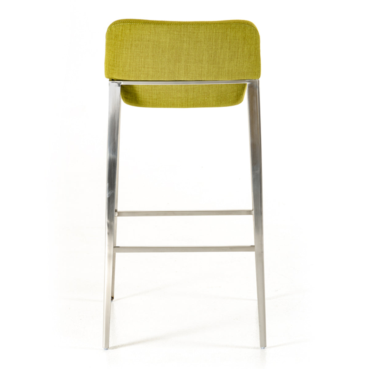 Adhil Mid-Century Green Fabric Bar Stool