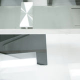 Adler Modern Black Glass Extendable 63"/94.5" Dining Table