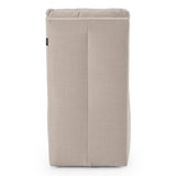Adrian Modern Beige Fabric Dining Chair with Castor Wheels