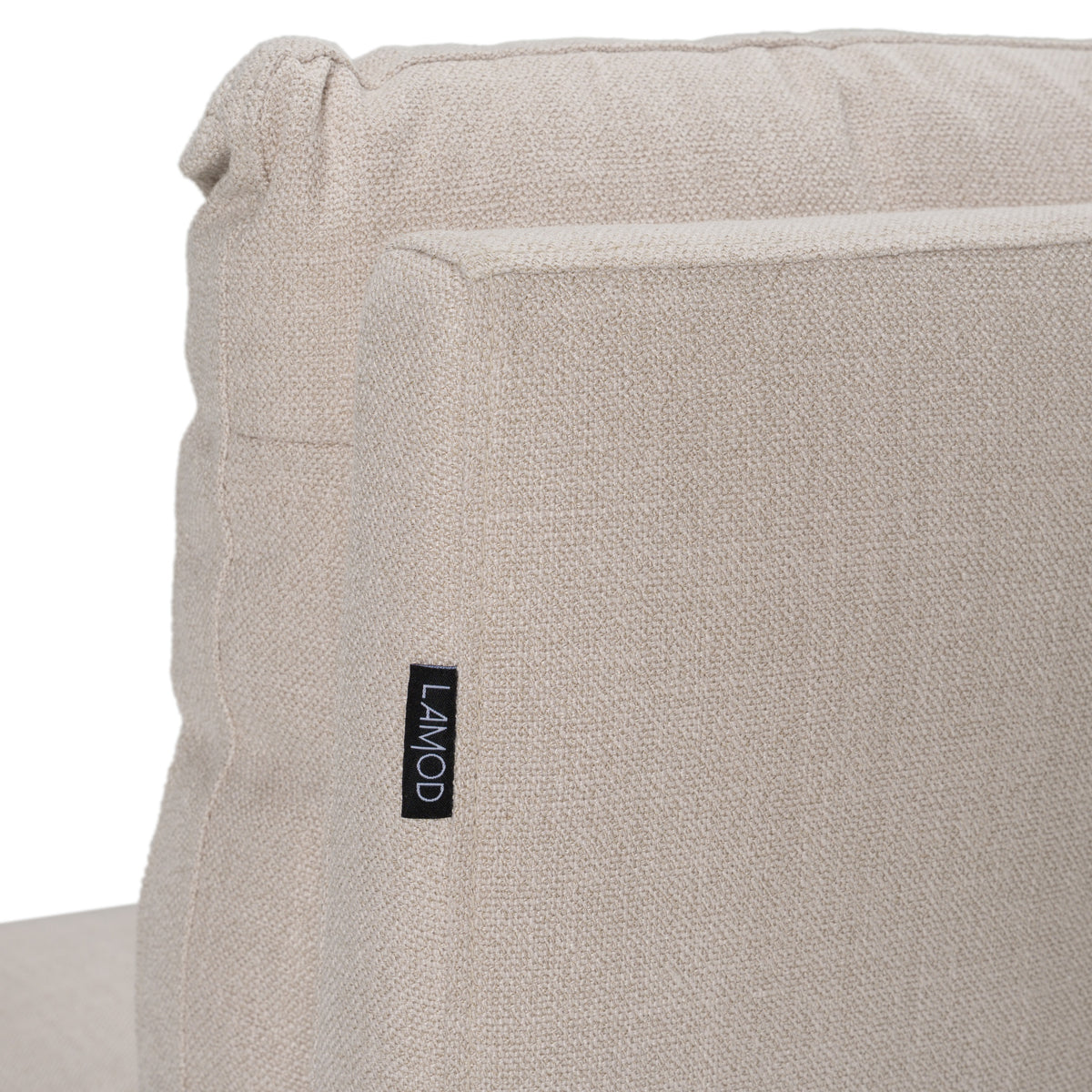 Adrian Modern Beige Fabric Dining Chair with Castor Wheels