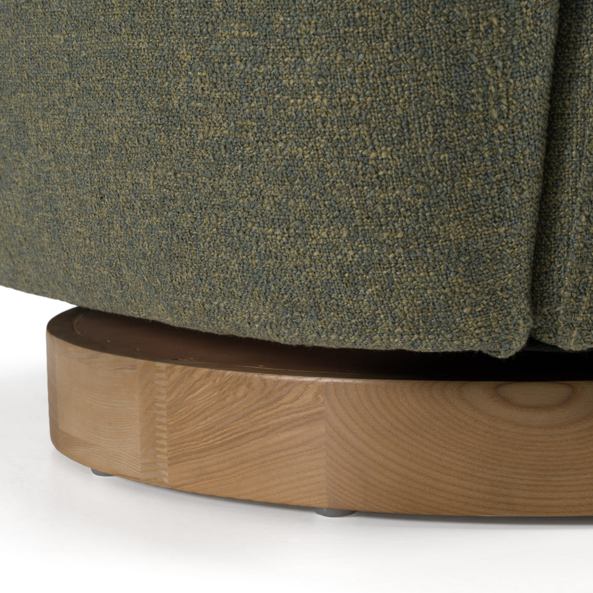 Agatha Modern Hemp Fabric Swivel Accent Chair