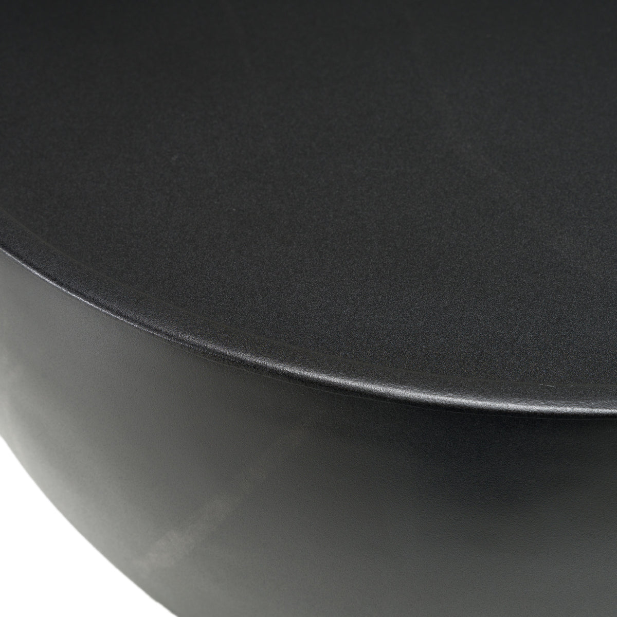 Akron Modern Black & White Faux Marble Round End Table