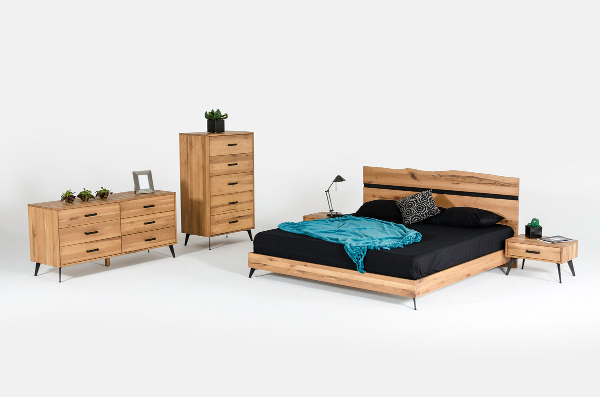Queen Alan Modern Drift Oak Bedroom Set