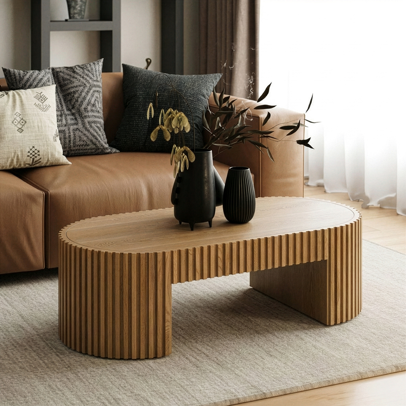 Albrite Modern Natural Ash Coffee Table