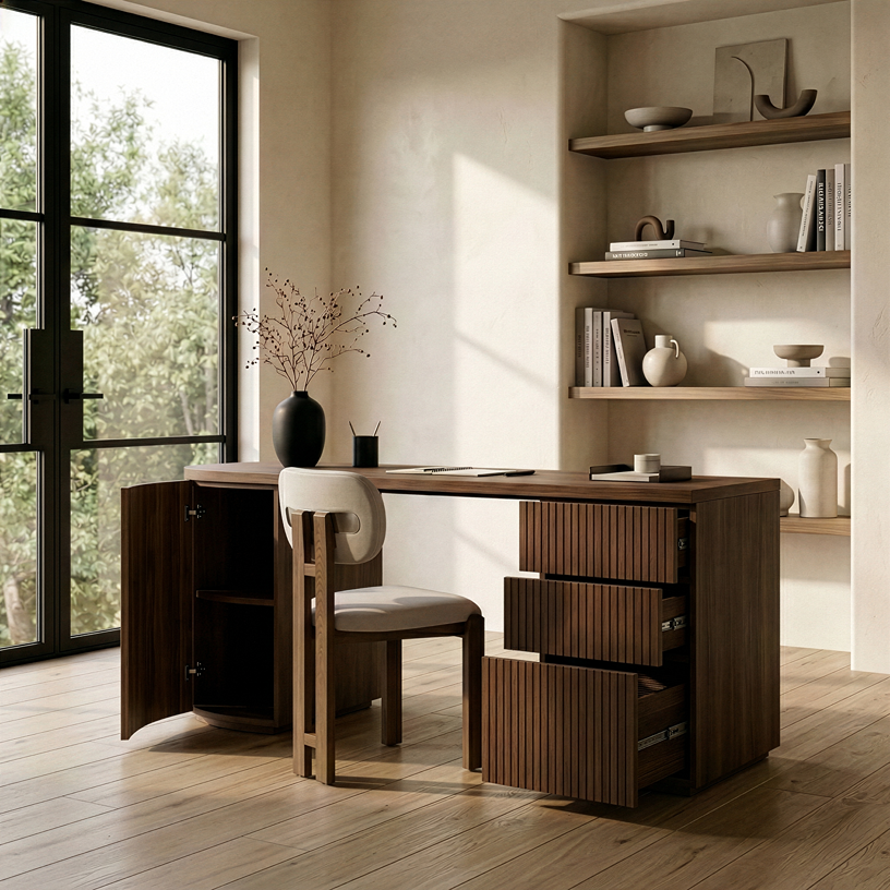 Albrite Modern Walnut Desk