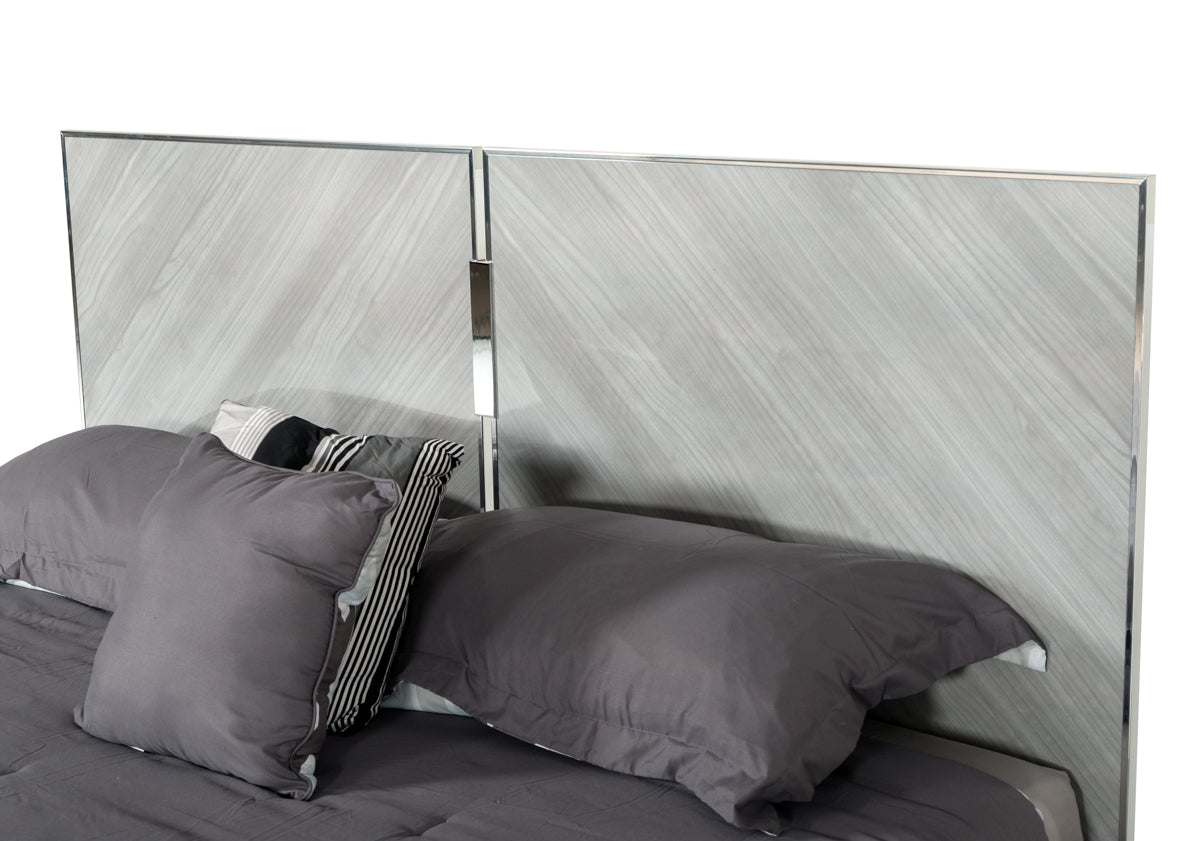 Alexa Italian Modern Grey Bedroom Set