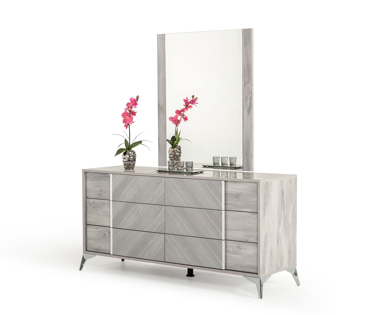 Alexa Italian Modern Grey Dresser