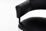 Allie Contemporary Black Leatherette Dining Chair