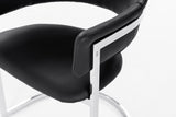 Allie Contemporary Black Leatherette Dining Chair