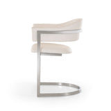 Allie Contemporary White Leatherette Dining Chair