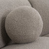 Allis Glam Grey and Black Fabric Curved Sectional Sofa