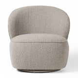 Allis Glam Grey and Black Fabric Swivel Accent Chair
