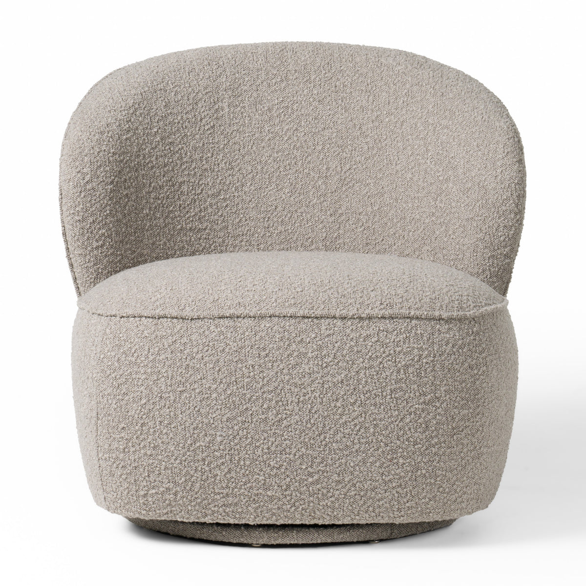 Allis Glam Grey and Black Fabric Swivel Accent Chair