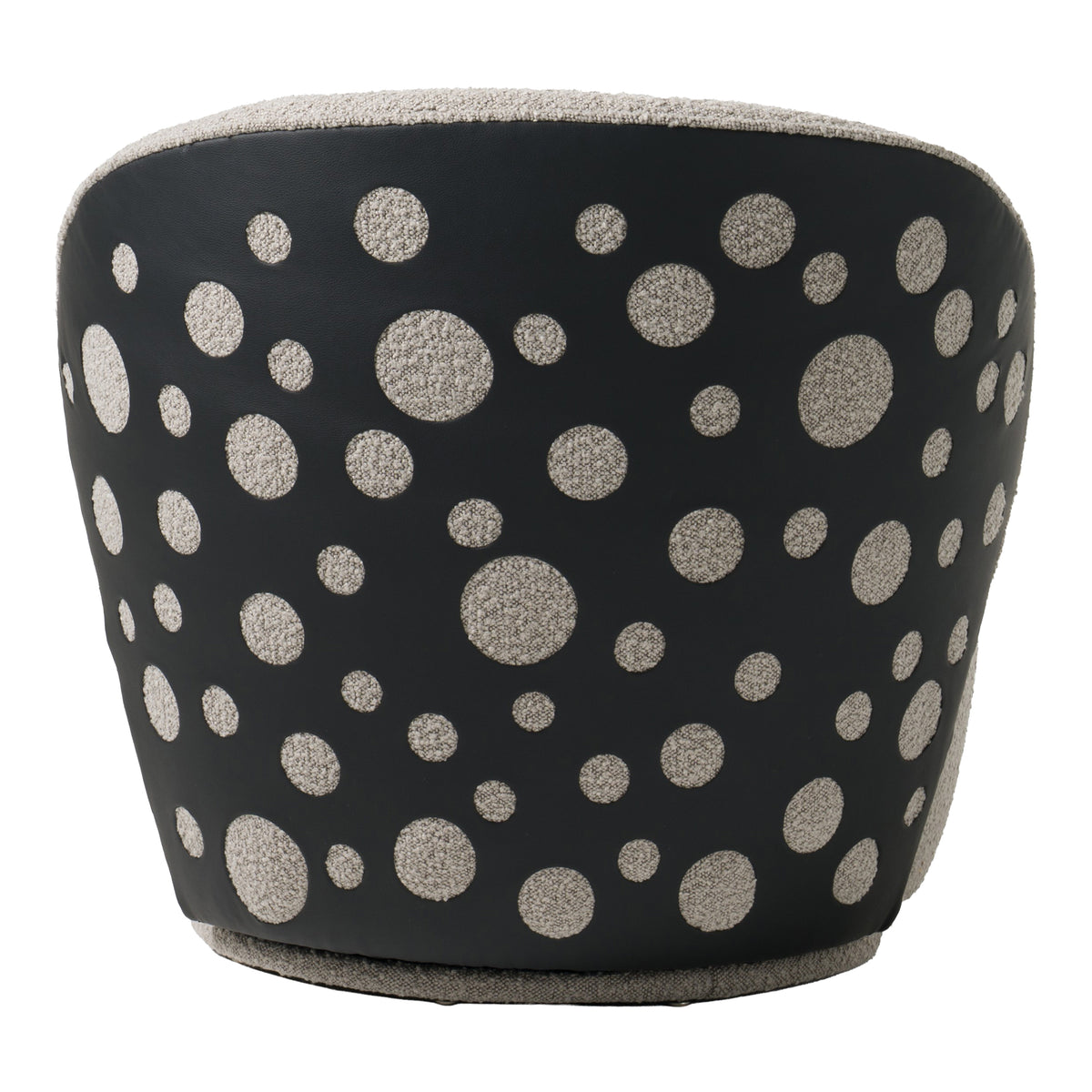 Allis Glam Grey and Black Fabric Swivel Accent Chair
