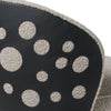 Allis Glam Grey and Black Fabric Swivel Accent Chair