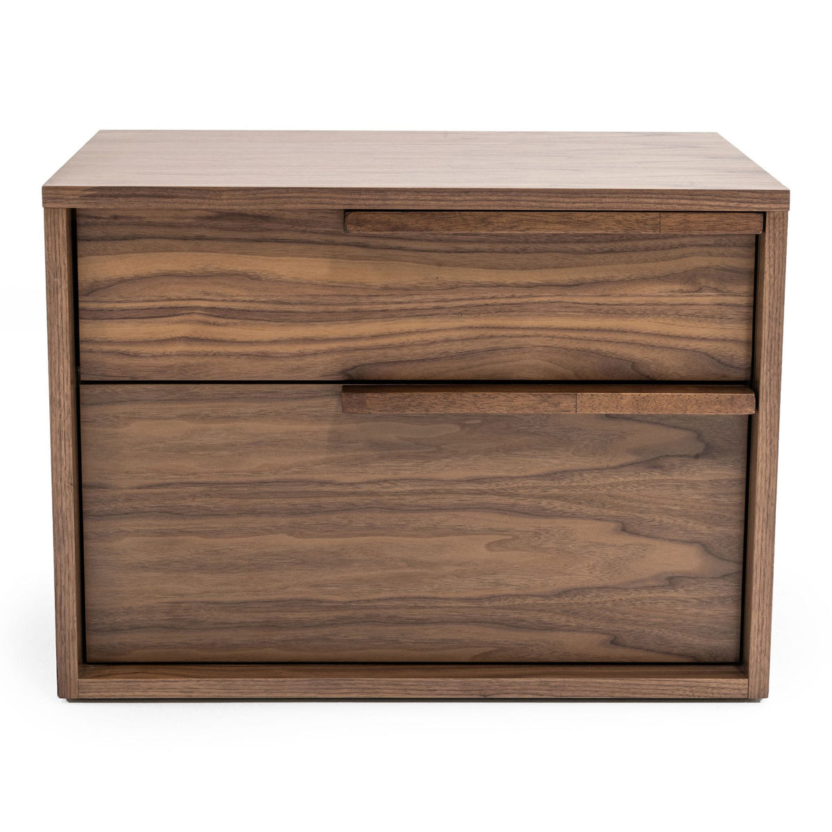 Amberlie Modern Walnut Nightstand