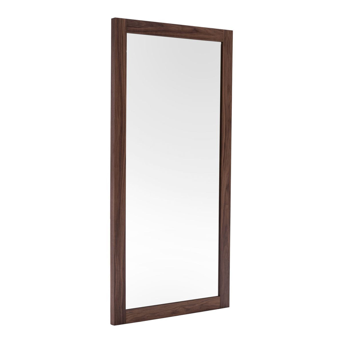 Amberlie Modern Walnut Floor Mirror