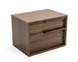 Amberlie Modern Walnut Nightstand