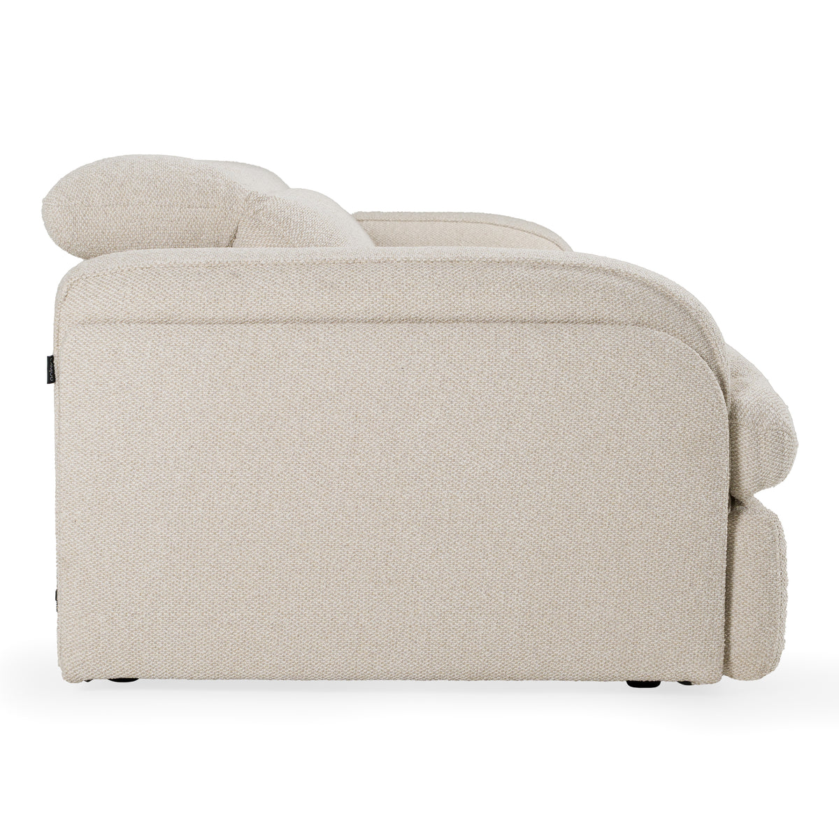 Ambler Modern Off-White Fabric Sofa with 2 Power Recliners