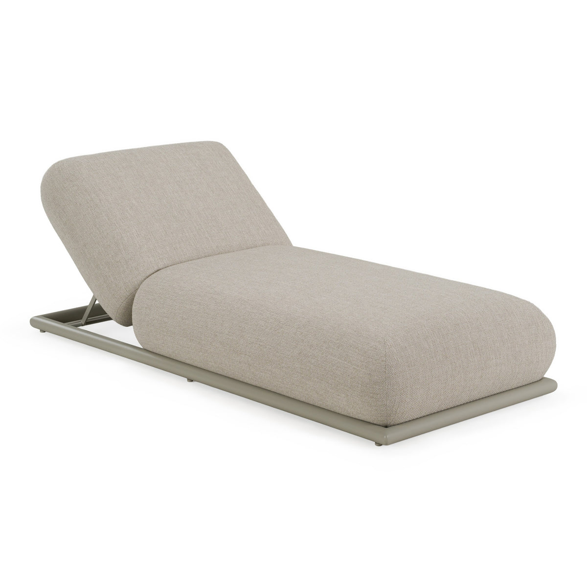 Anchor Outdoor Grey Olefin Fabric Chaise