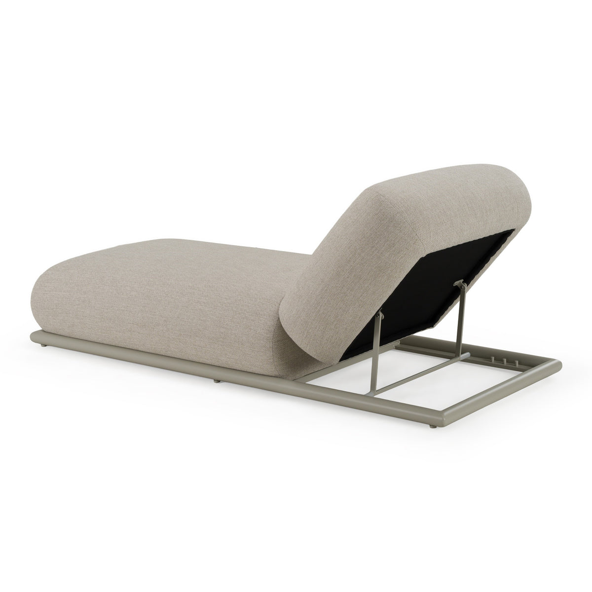 Anchor Outdoor Grey Olefin Fabric Chaise