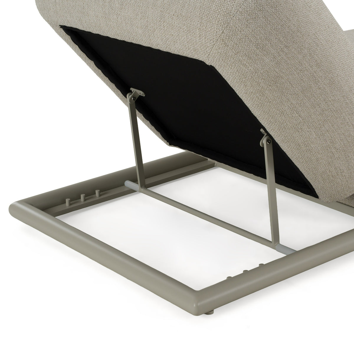 Anchor Outdoor Grey Olefin Fabric Chaise