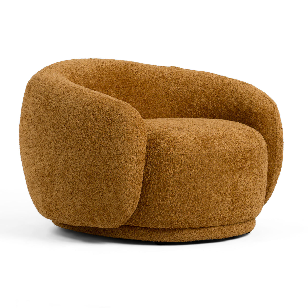 Andrew Modern Orange Fabric Swivel Accent Chair