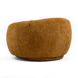 Andrew Modern Orange Fabric Swivel Accent Chair