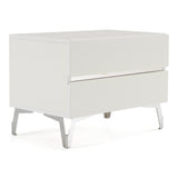 Angela Italian Modern White Nightstand