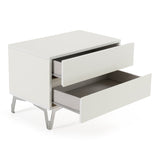 Angela Italian Modern White Nightstand