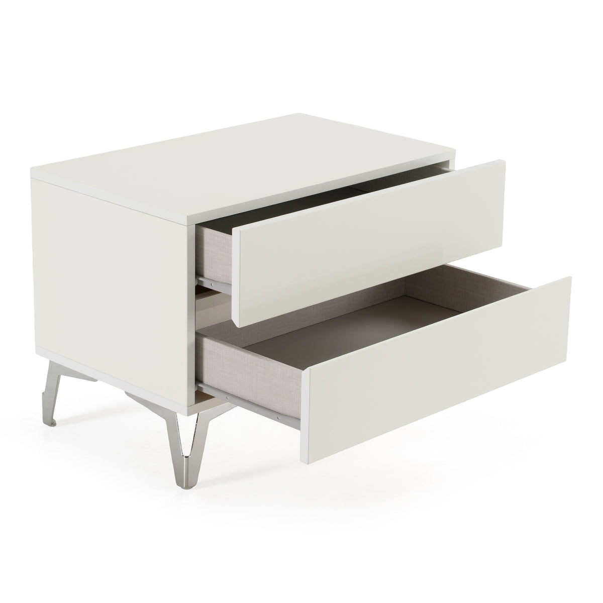 Angela Italian Modern White Nightstand