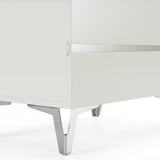 Angela Italian Modern White Nightstand