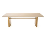 Angus Modern Cream Ash + Gold Dining Table