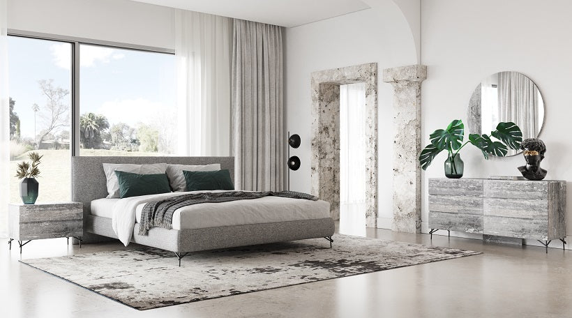 Aria Italian Modern Multi Grey with texture Dresser