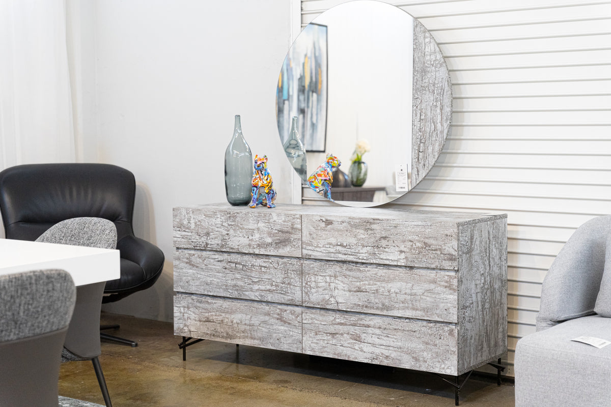 Nova Domus Aria Italian Modern Multi Grey with texture Dresser