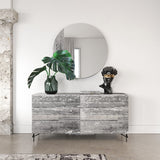 Aria Italian Modern Multi Grey 4-Piece Bedroom Set