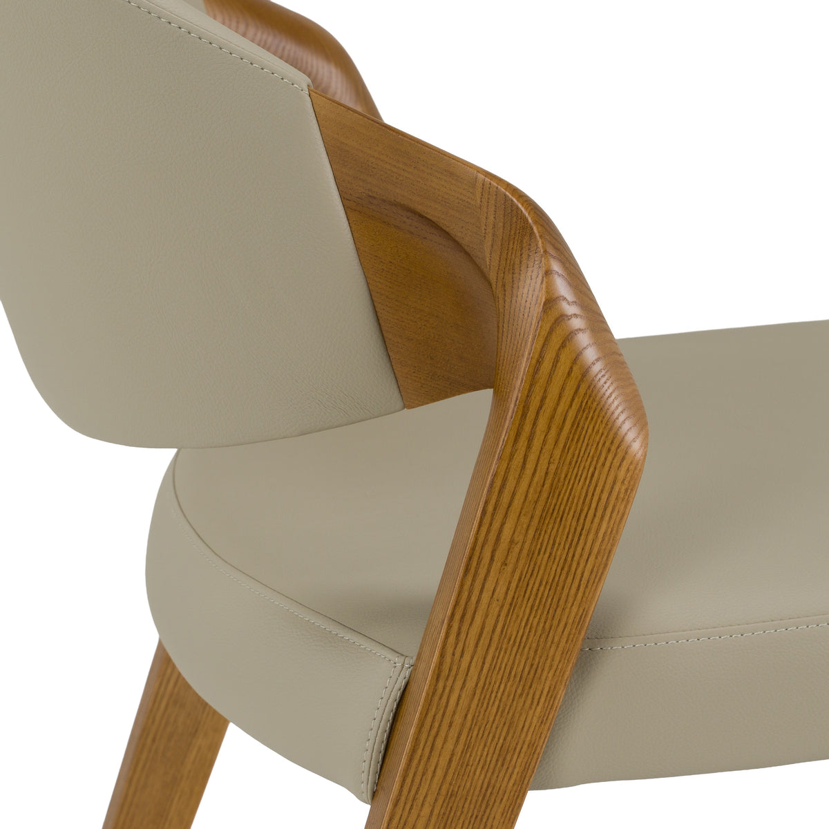 Arlo Mid-Century Beige & Walnut Counter Chair